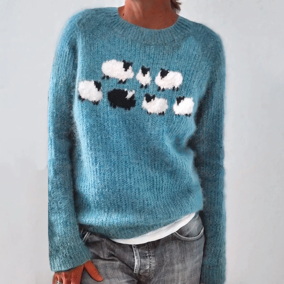 Bianka | Pull Confortable à Motif Mouton Adorable