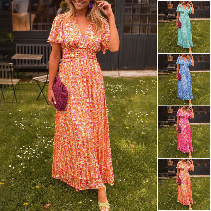 Mirabelle™ | Robe V-Décolleté avec Imprimé