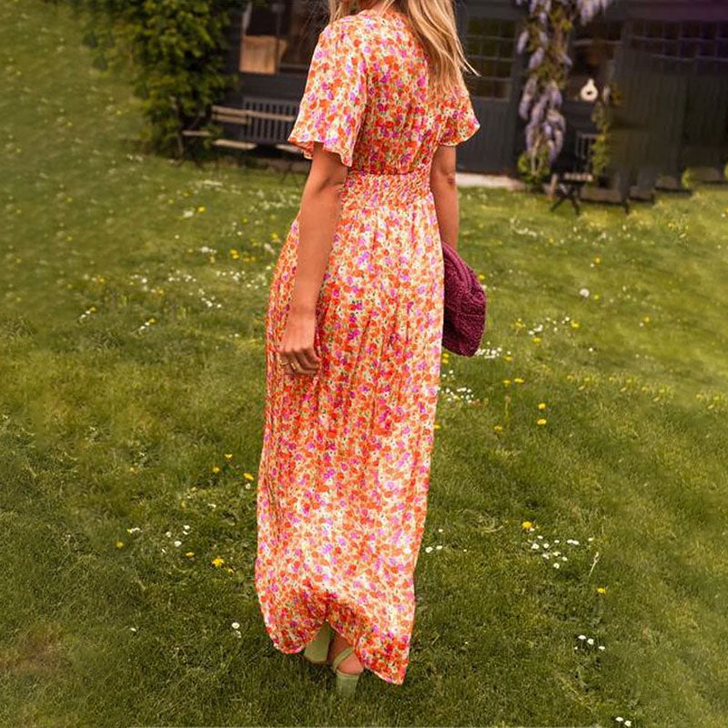 Mirabelle™ | Robe V-Décolleté avec Imprimé