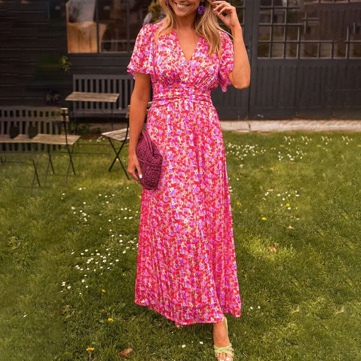 Mirabelle™ | Robe V-Décolleté avec Imprimé