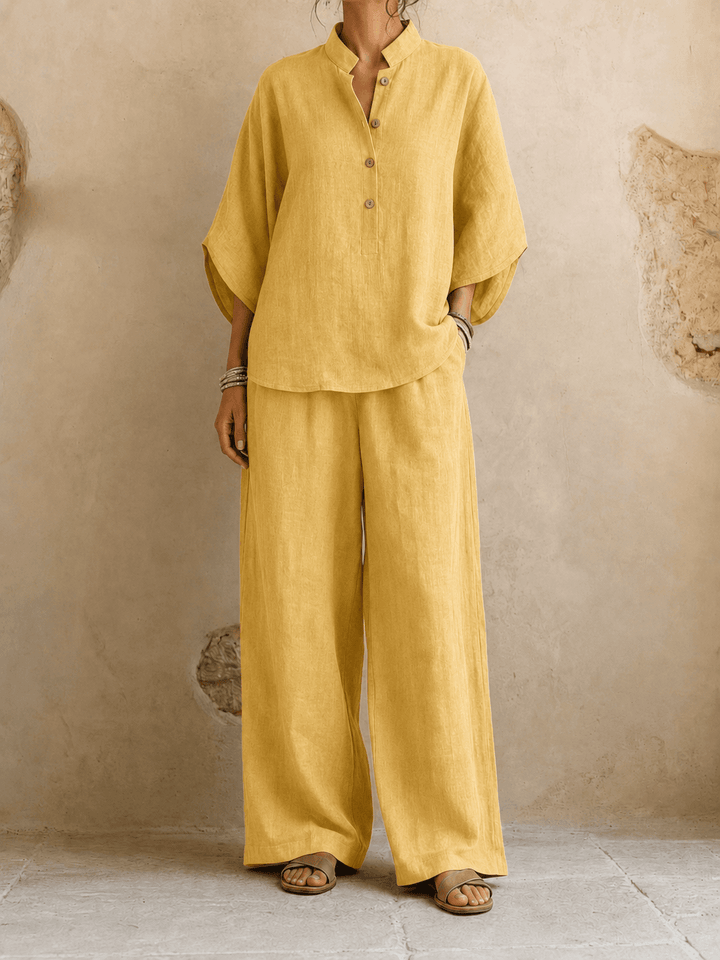 Maribel | Manches chauve-souris et pantalon à jambes larges